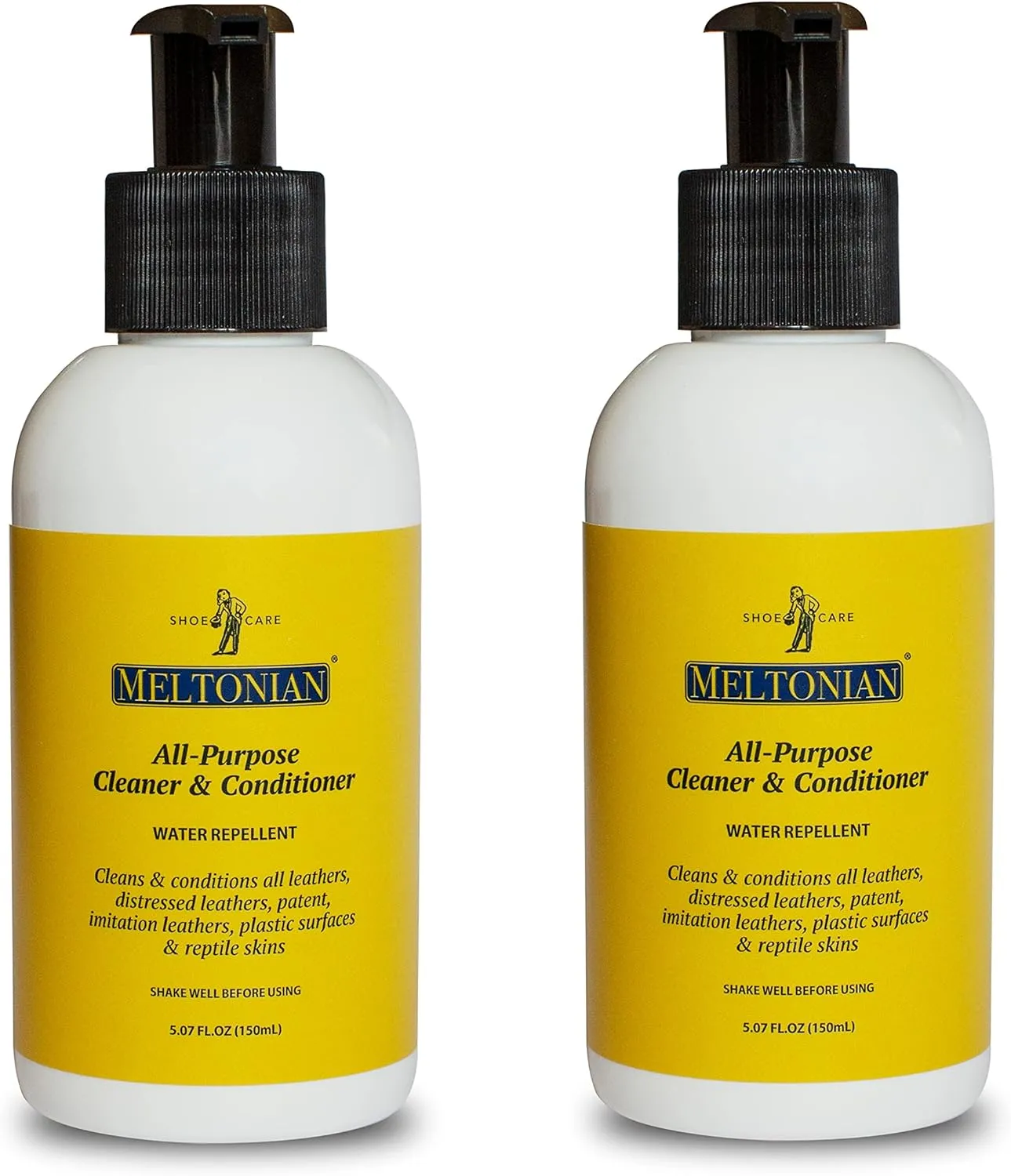 | All Purpose Cleaner & Conditioner | Use on Leather Shoes, Boots, Handbags, Purses, Furniture and Car Interiors | Water Repellent | Made in Germany | 2 Bottles | 5 Oz