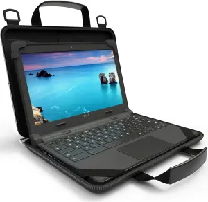 11-11.6 Inch Always-On Chromebook Case with Adjustable Shoulder Strap, Work-in Hard Protective Laptop Case for Students & Business
