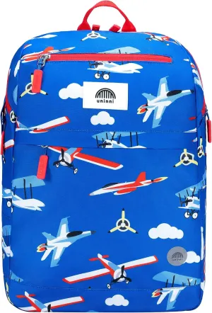 16" Kid's Backpack for Girls and Boys Age 6  with Padded, and Adjustable Shoulder Straps. Fits for Height 3'9" Above Kids (Airplane)