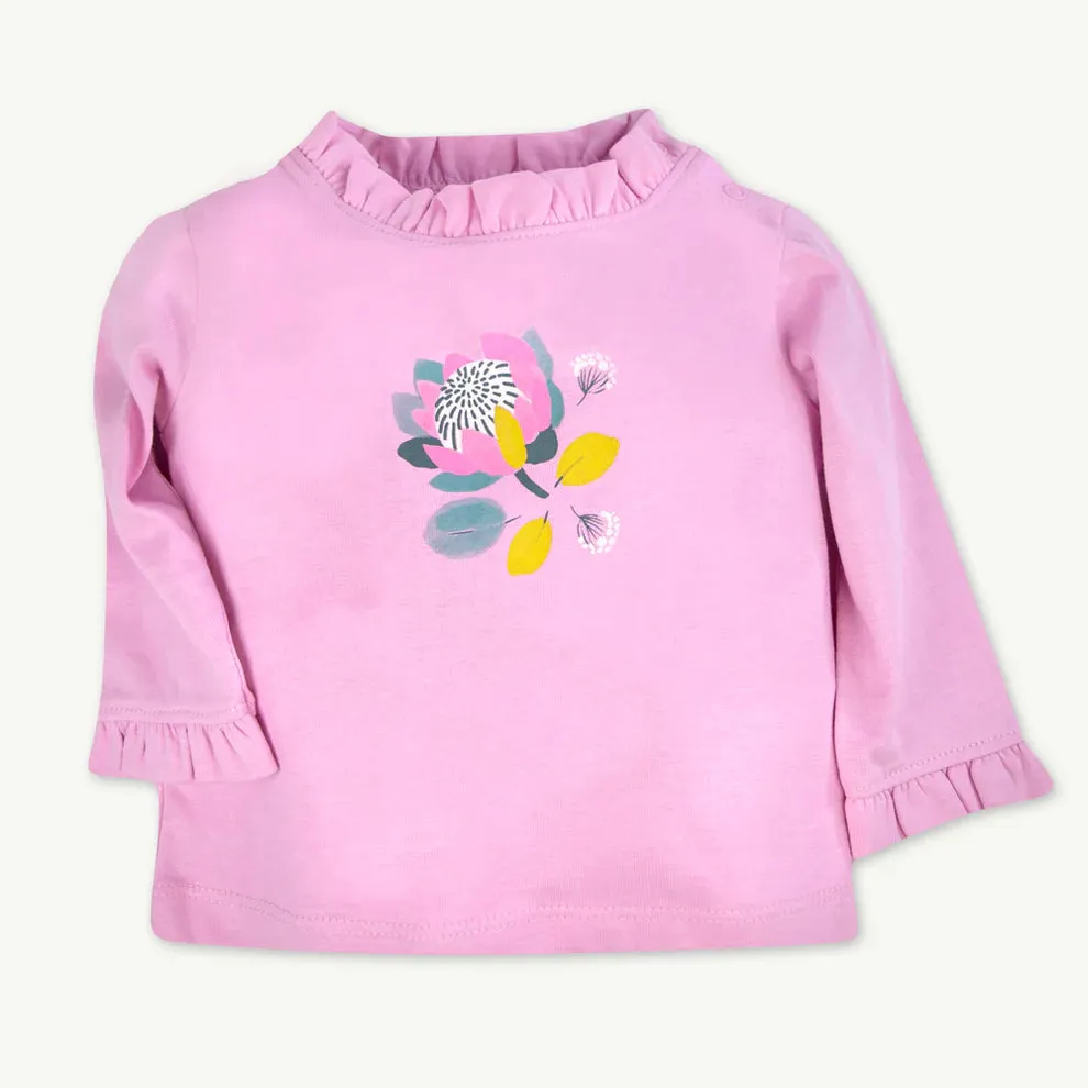 2-Piece Pink Winter Floral Pant Set