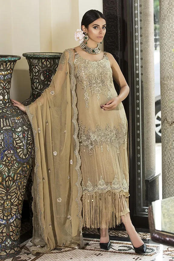 2121-EVENING-DUST EMBROIDERED BEMBERG CHIFFON UNSTITCHED