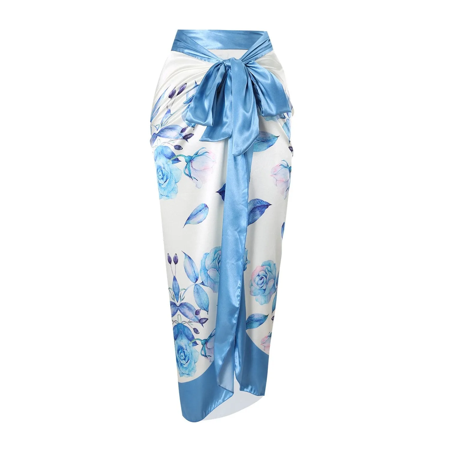 84Volt  One Shoulder Floral print Two Piece Swimsuit Set - As shown / S