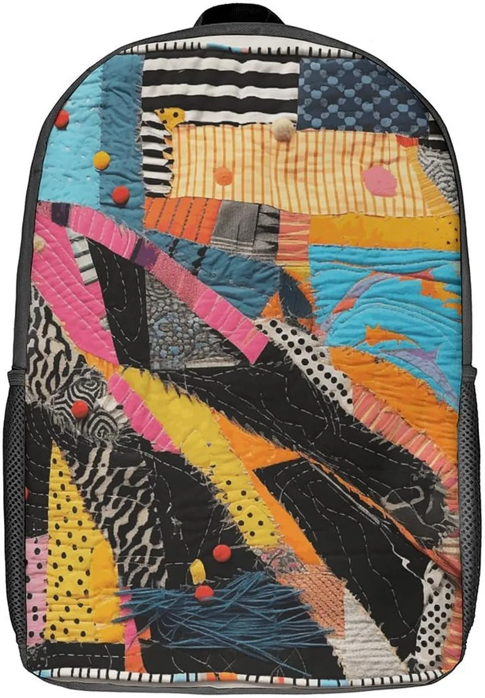 A Colorful Quilt Lightweight Backpack Casual Carry On Laptop Backpack,Hiking Bag for Camping Sports Work