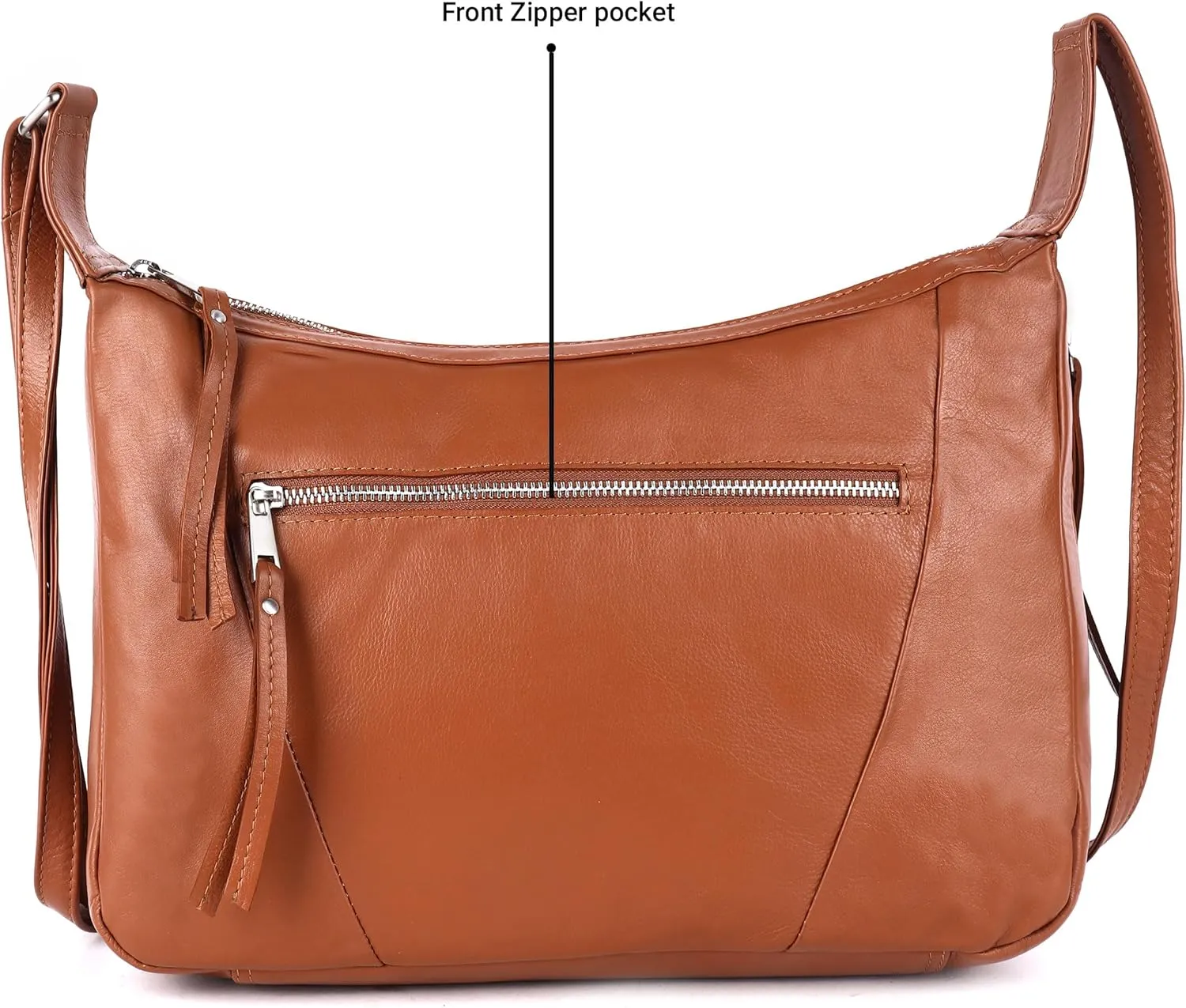 Abby Real Leather Hobo Satchel Handbags Designer Shoulder Purses Crossbody Bag for Women