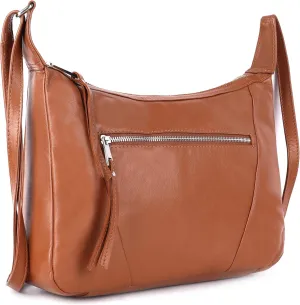 Abby Real Leather Hobo Satchel Handbags Designer Shoulder Purses Crossbody Bag for Women