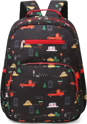 abshoo Car Backpack for Kid Little Small Boys Bookbag Preschool Toddler Backpack (Car)