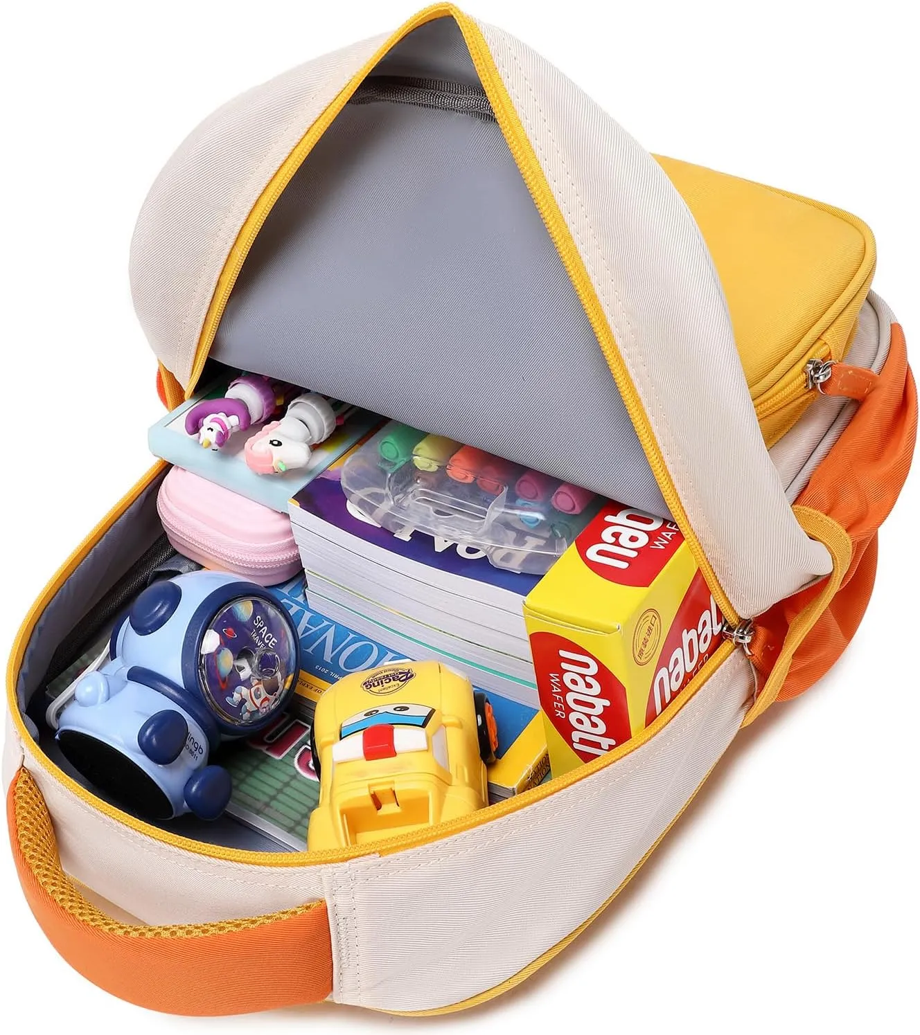abshoo Cute Preschool Backpacks for Girls and Boys School Bookbag Kindergarten Backpack for Kids 4-8 (Yellow and Grey)