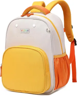 abshoo Cute Preschool Backpacks for Girls and Boys School Bookbag Kindergarten Backpack for Kids 4-8 (Yellow and Grey)