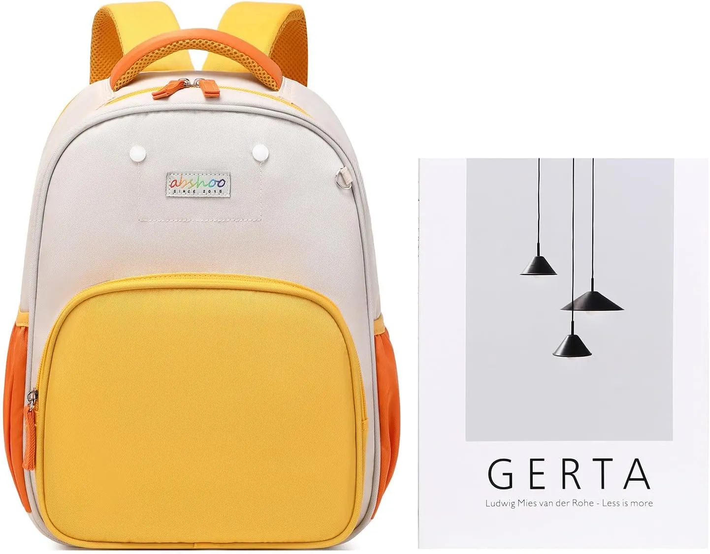 abshoo Cute Preschool Backpacks for Girls and Boys School Bookbag Kindergarten Backpack for Kids 4-8 (Yellow and Grey)