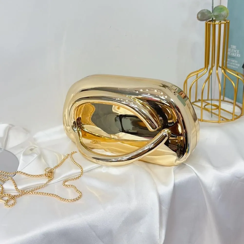 Acrylic Clutch Purse for Women Classic Round Acrylic Evening Handbag Vintage Metal Handlebars Bag for Wedding Party Prom