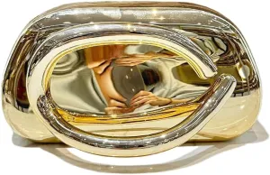Acrylic Clutch Purse for Women Classic Round Acrylic Evening Handbag Vintage Metal Handlebars Bag for Wedding Party Prom