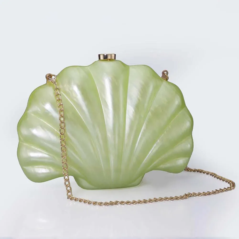 Acrylic Shell Clutch Bag