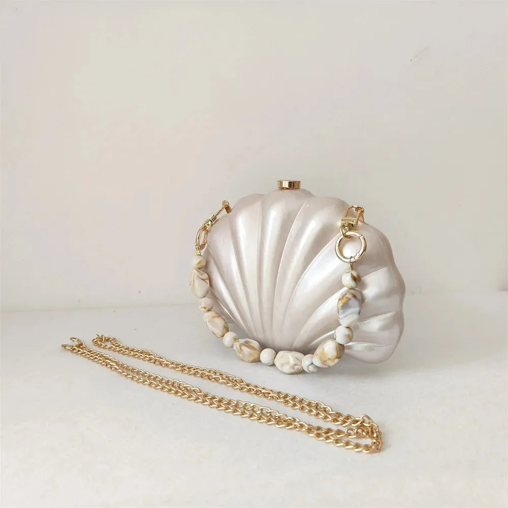 Acrylic Shell Clutch Bag