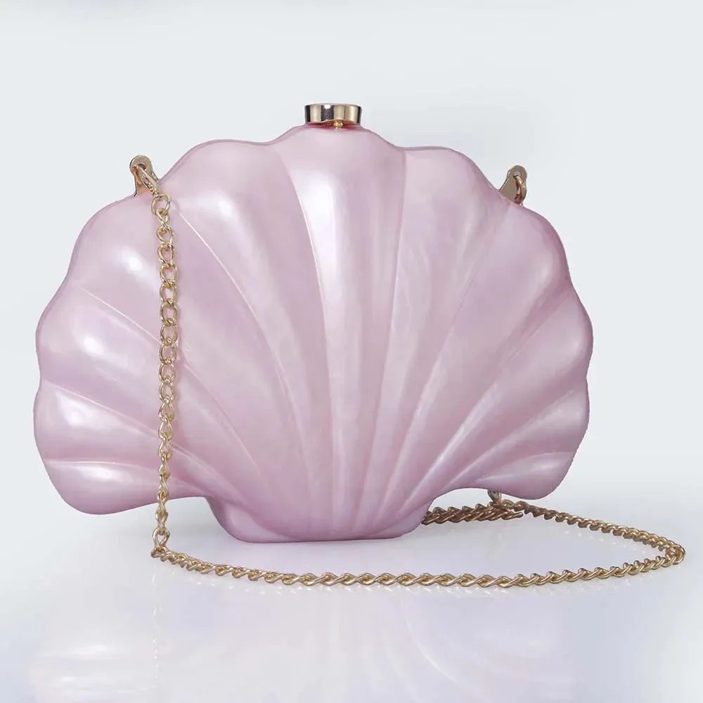 Acrylic Shell Clutch Bag
