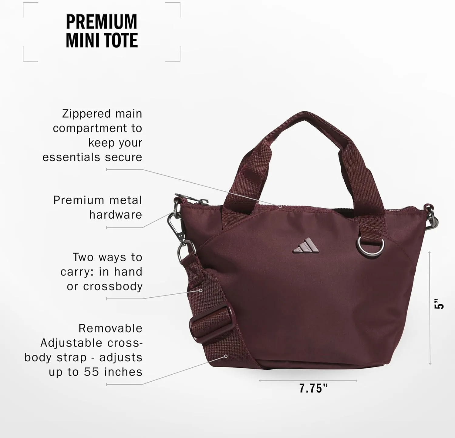adidas Mini Tote for Women, Small Crossbody Bag