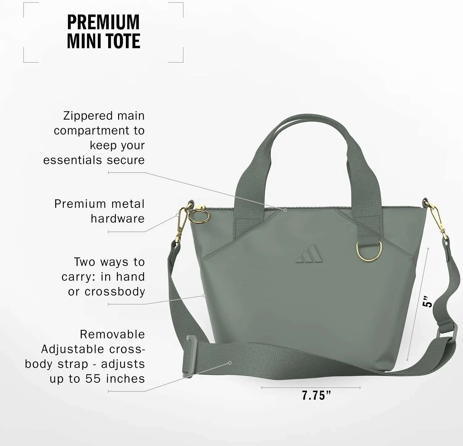adidas Mini Tote for Women, Small Crossbody Bag