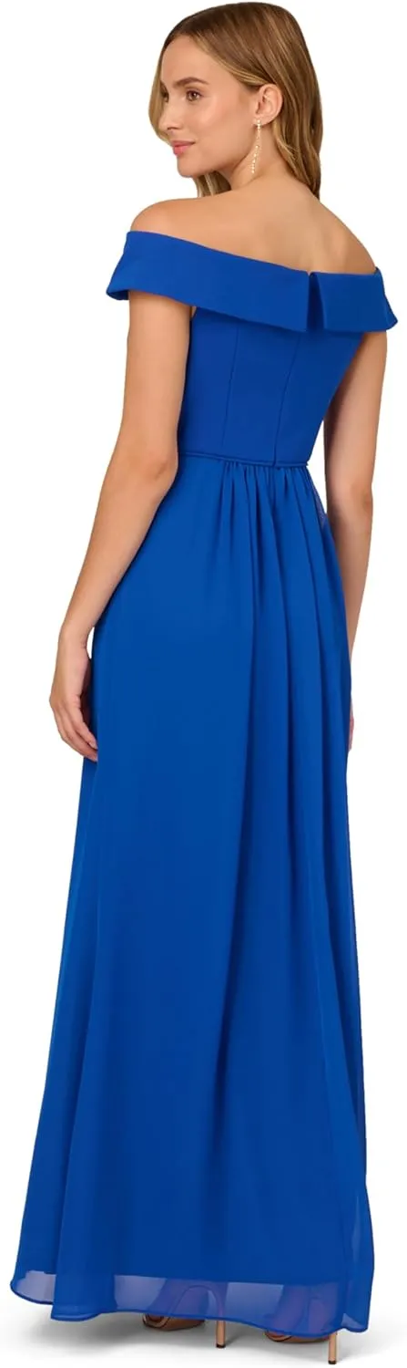 Adrianna Papell Women's Crepe Chiffon Gown
