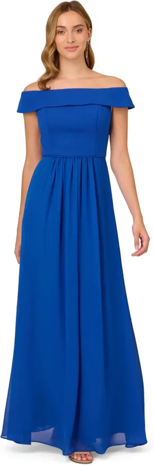 Adrianna Papell Women's Crepe Chiffon Gown