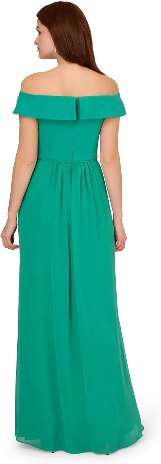 Adrianna Papell Women's Crepe Chiffon Gown