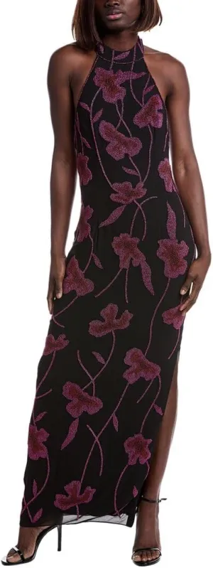 Aiden Mattox Halter Maxi Dress