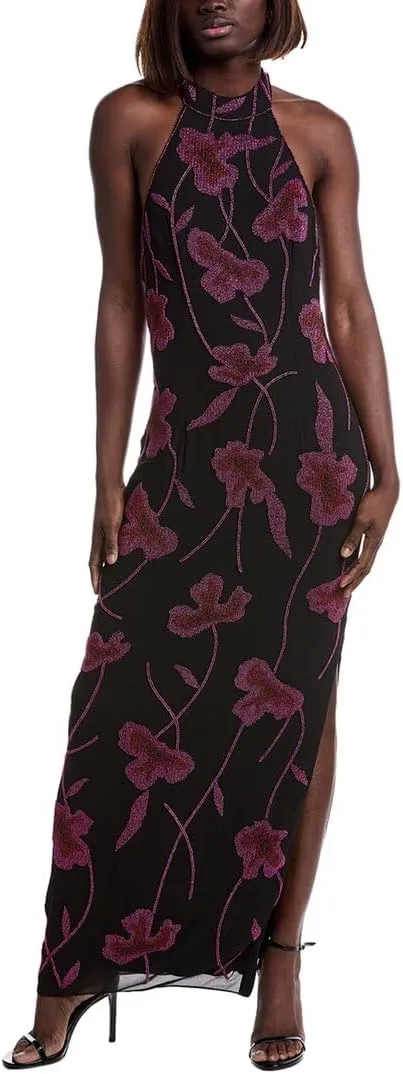Aiden Mattox Halter Maxi Dress