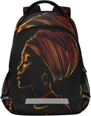 ALAZA Beautiful African American Woman Backpacks Travel Laptop Daypack School Book Bag for Men Women Teens Kids