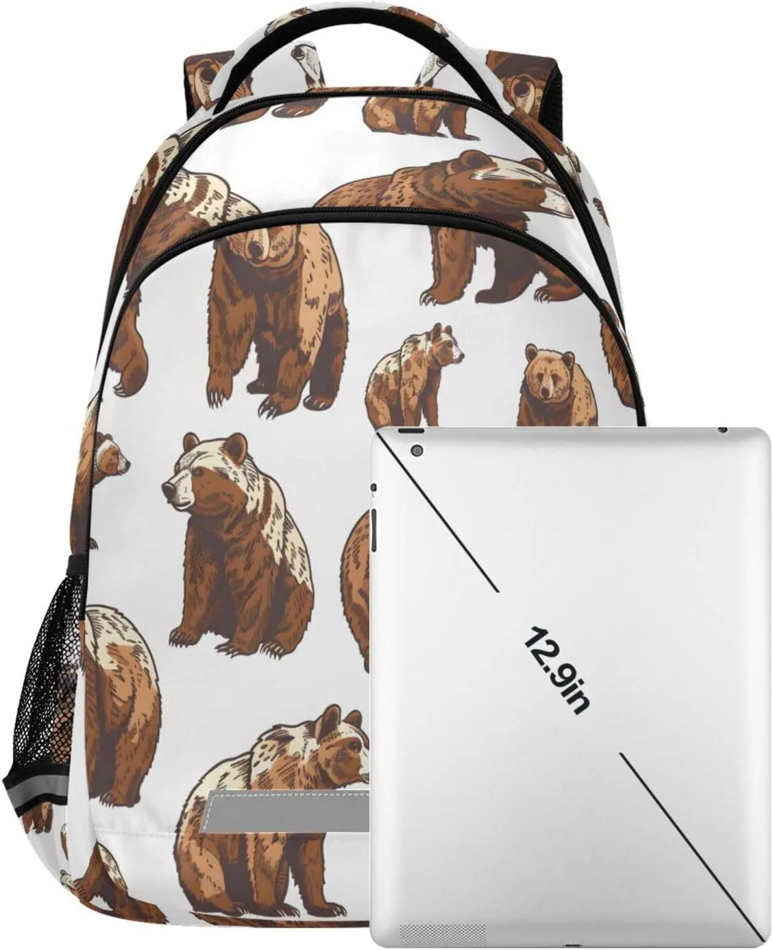 ALAZA Cute Grizzly Bears Backpacks Travel Laptop Daypack School Book Bag for Men Women Teens Kids