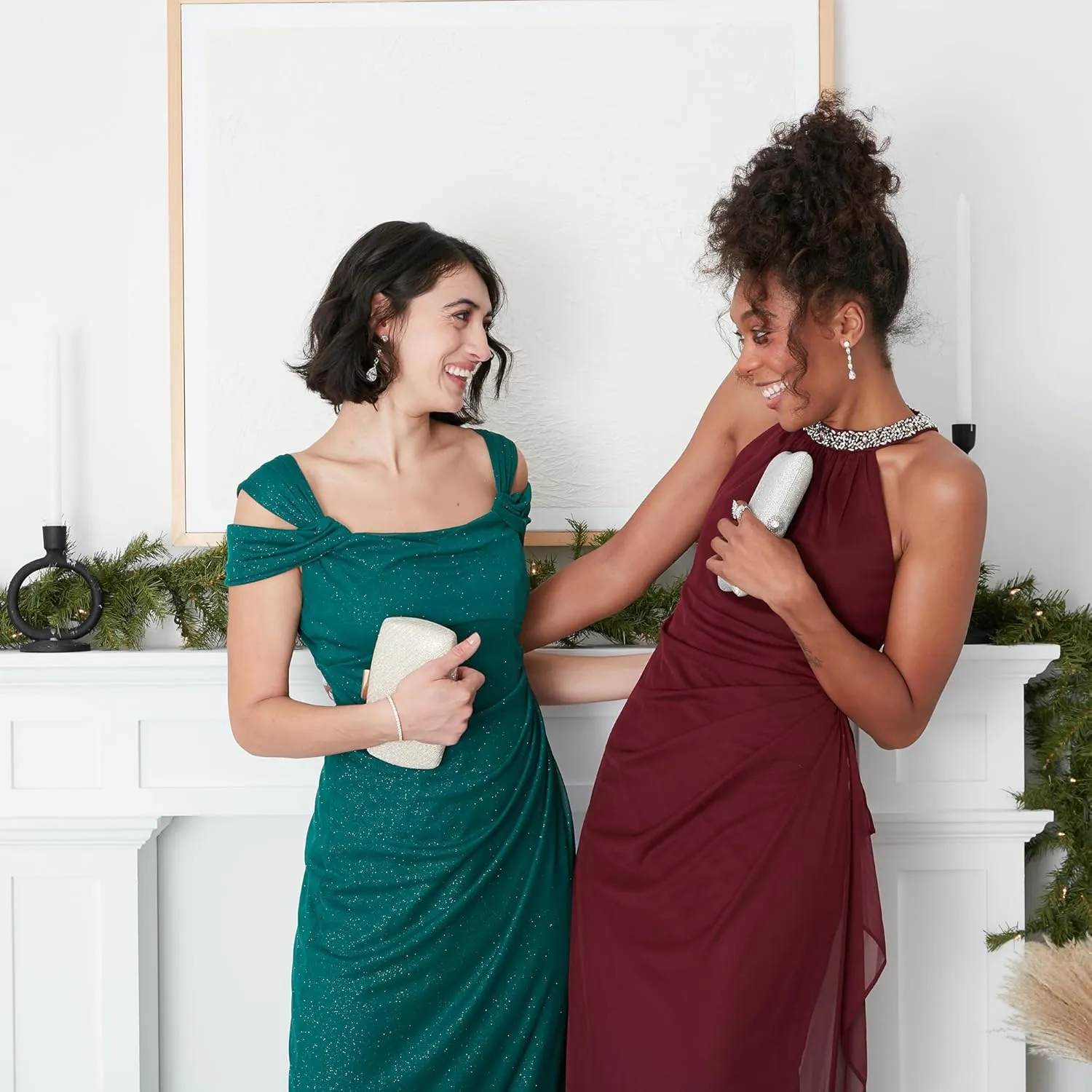Alex Evenings Women's Long Cold Shoulder Dress, Mother of The Bride, Formal Events, (Petite and Regular Sizes)