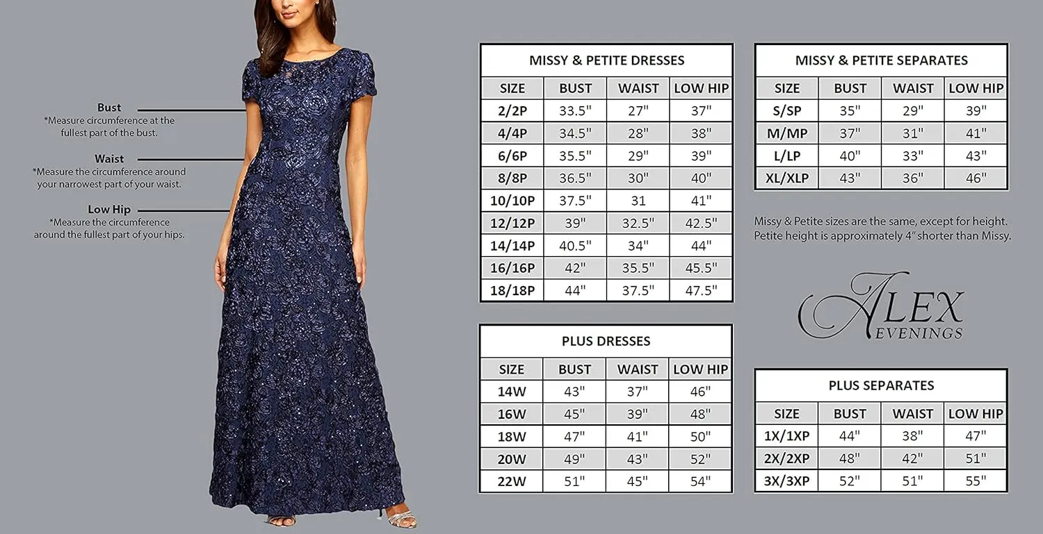 Alex Evenings Women's Long Off The Shoulder Dress