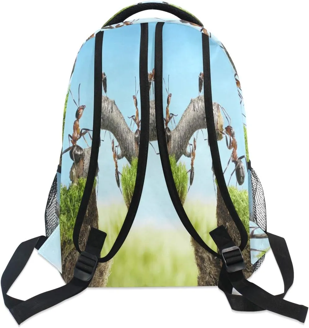 Ant Team Backpack for Boy Girl Teens, Water Resistant School Backpack Lightweight Bookbag Casual Backpack