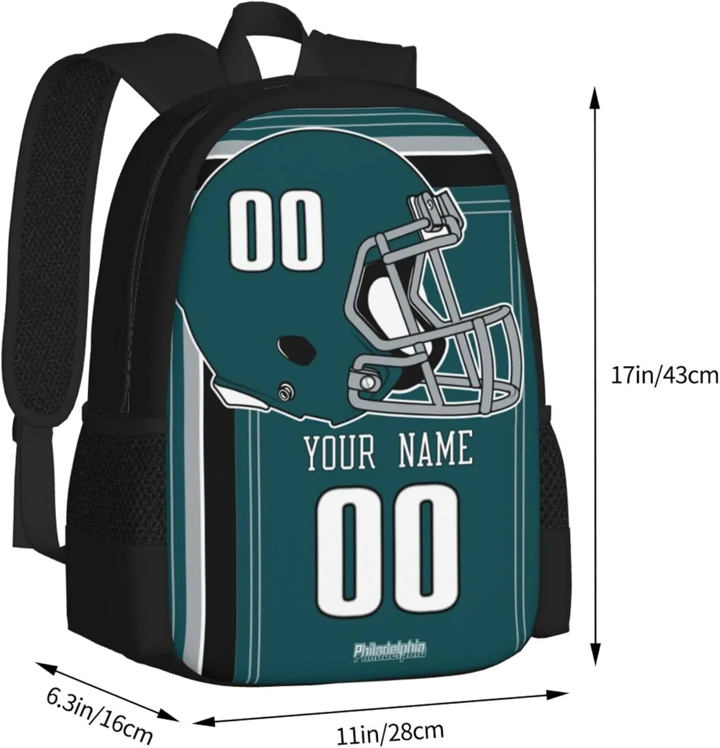 ANTKING Philadelphia Backpack Customized High capacity Personalized Any Name and Number Fans Gifts for Kids Men