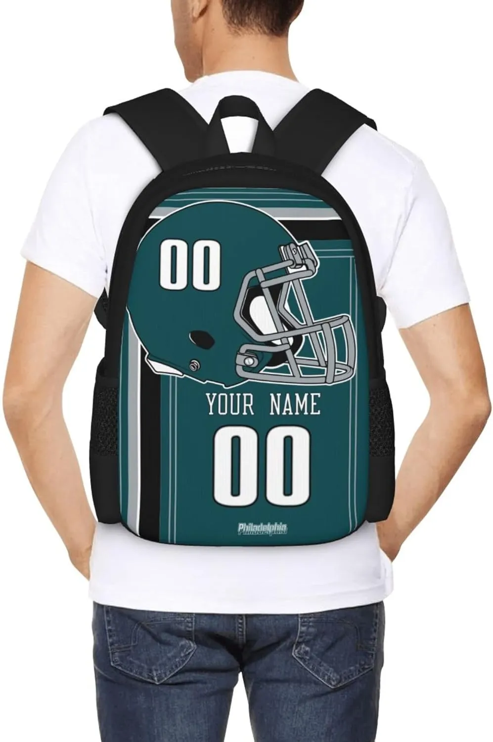 ANTKING Philadelphia Backpack Customized High capacity Personalized Any Name and Number Fans Gifts for Kids Men