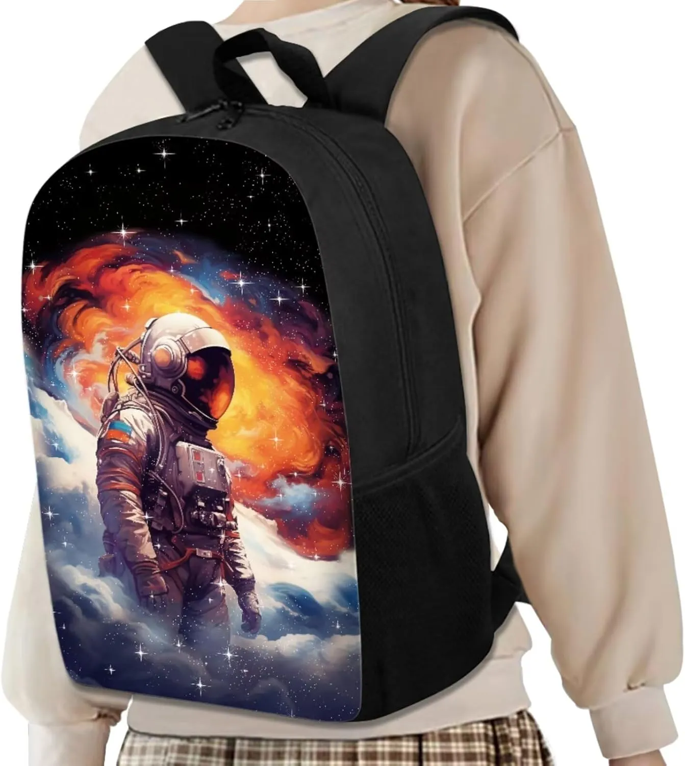 Astronaut Backpack for Boys and Lunch Bag Elementary Preschool School Bag Water Resistant Casual Daypack Travel Bag Back To School Gift for Children Students