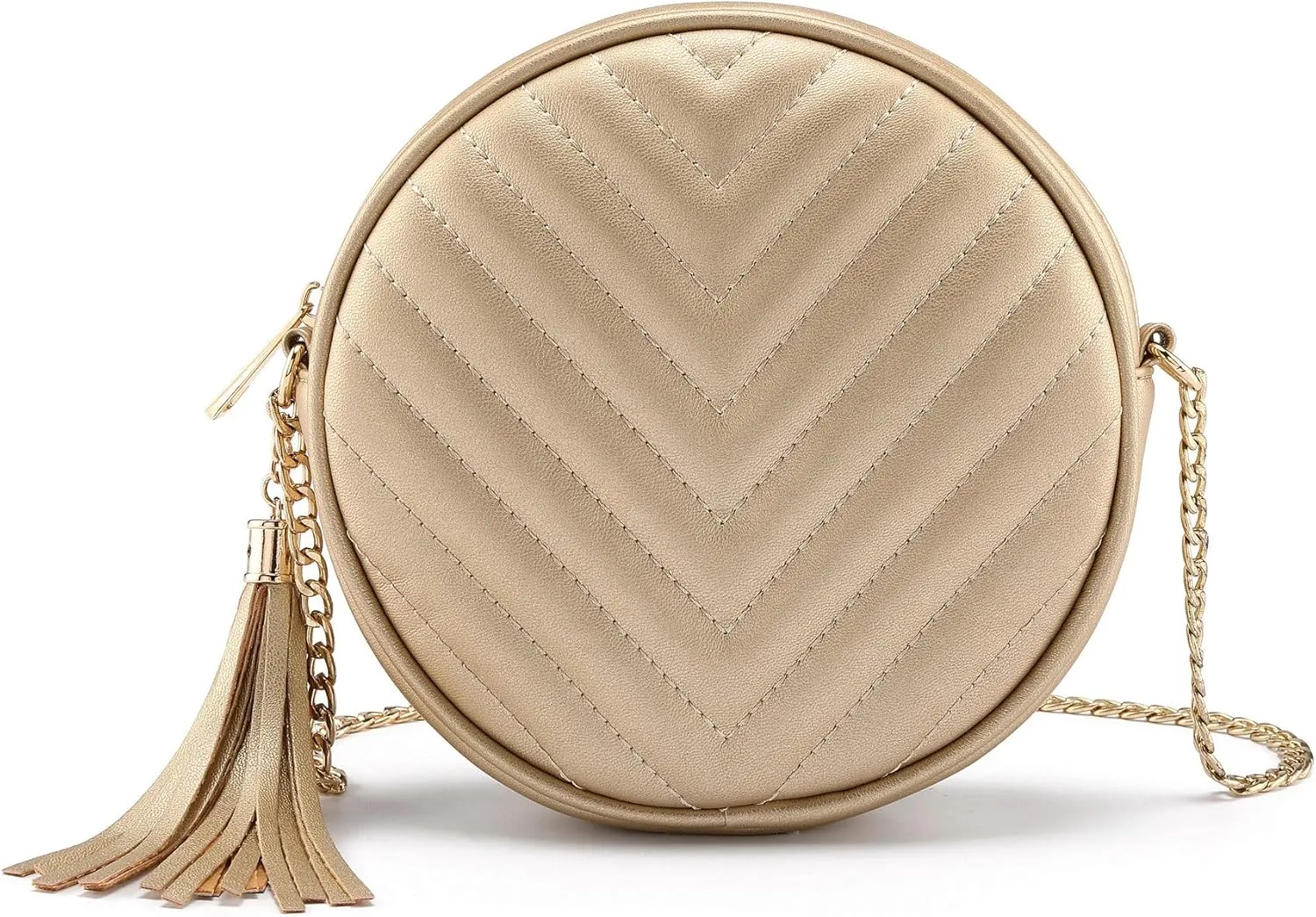 Ayliss Women Crossbody Shoulder Bag Circle Tassel Purse Clutch Evening Small PU leather Handbag Fashion Wallet With Chain