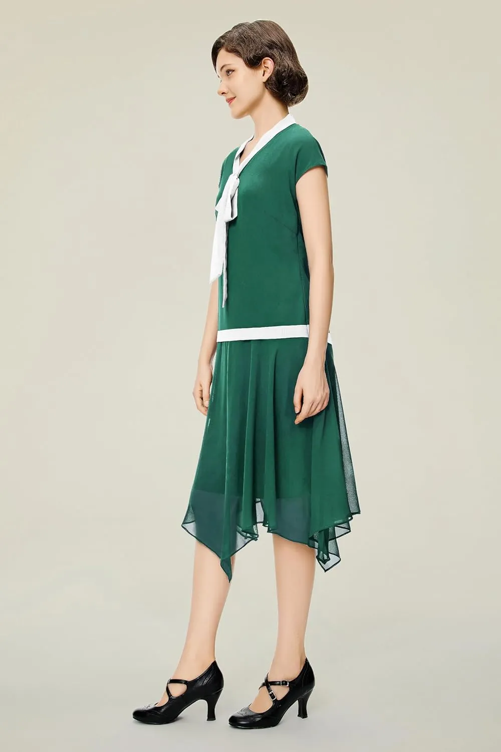 BABEYOND Gatsby Dress for Women - Chiffon Flapper Dress Low-Waist 1920s Roaring 20s Great Gatsby Party