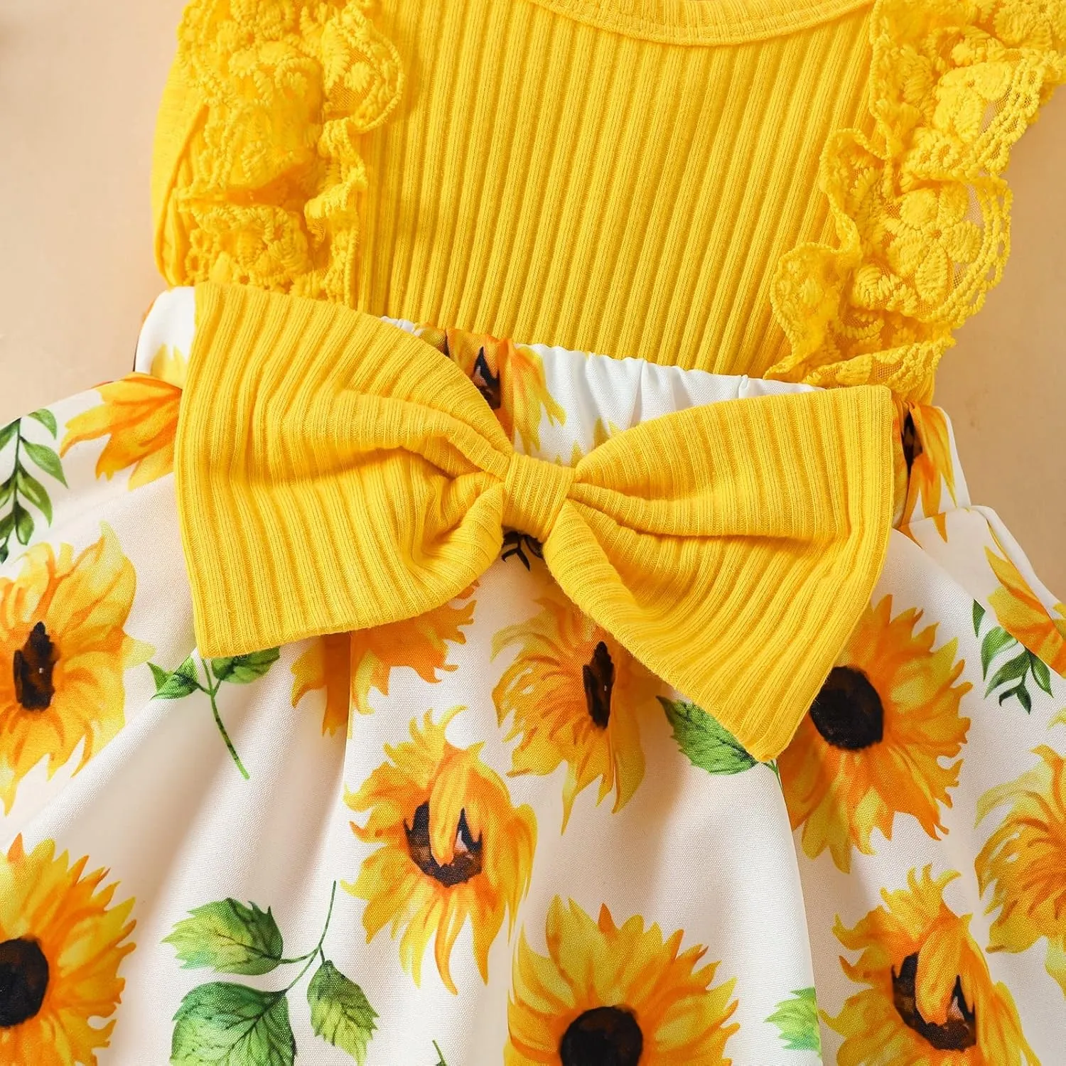 Baby Girl Clothes Newborn Romper Dress Infant Lace Ruffle Sleeveless Summer Outfits with Headband 0-12 Months