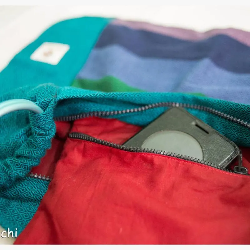 Babywearing Bag - Cyan Rainbow