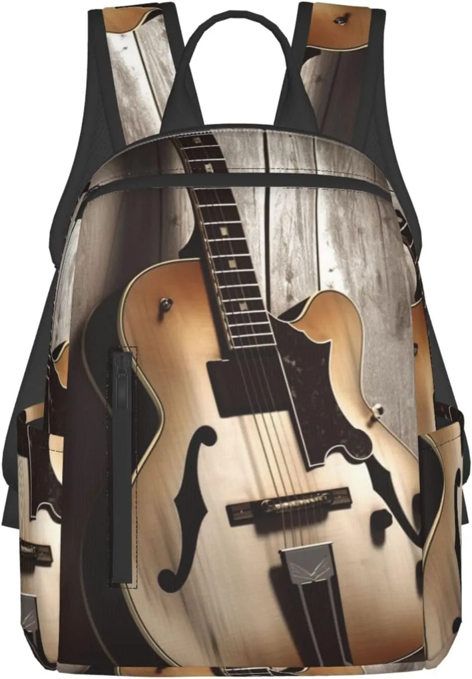Backpack Guitar Pictures Travel Casual Laptop Backpack Adjustable Hiking Daypack for Men Women