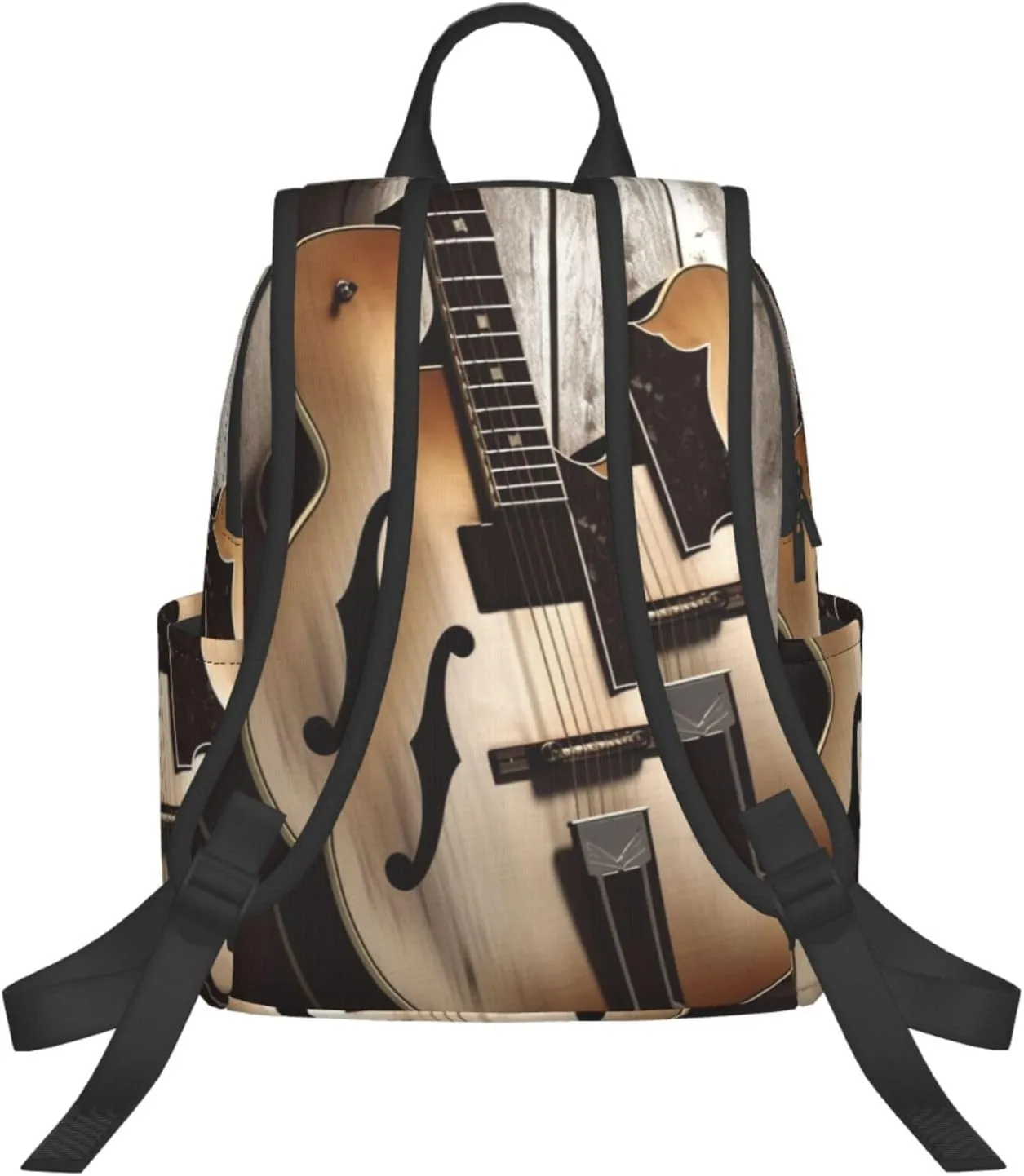 Backpack Guitar Pictures Travel Casual Laptop Backpack Adjustable Hiking Daypack for Men Women