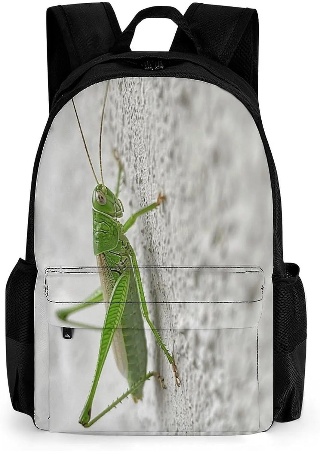 Backpack with Pocket Backpacks Green Grasshopper Image Printed Travel Backpack Lightweight Outdoor Travel Gym Events Bag