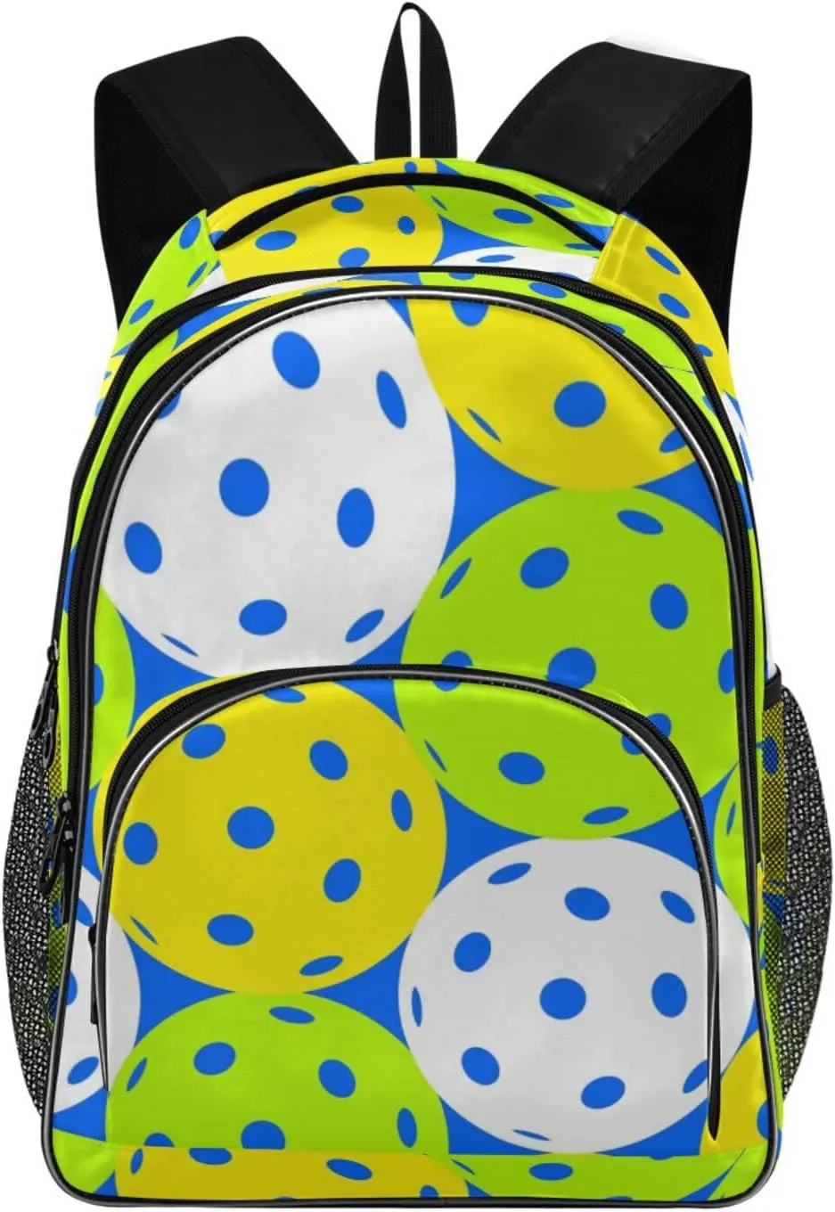 Backpacks 22L Three Layer Arc Book Bag Lightweight for Travel Camping Hiking Rucksack Daypack Kids & Adults Colorful Pickleballs