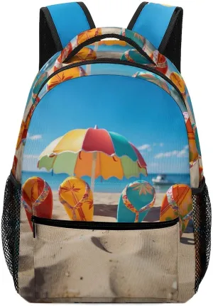 Backpacks Colorful Flip Flops Beach Ball Travel Bag Laptop Backpack Casual Daypack for Weekender Business Hiking