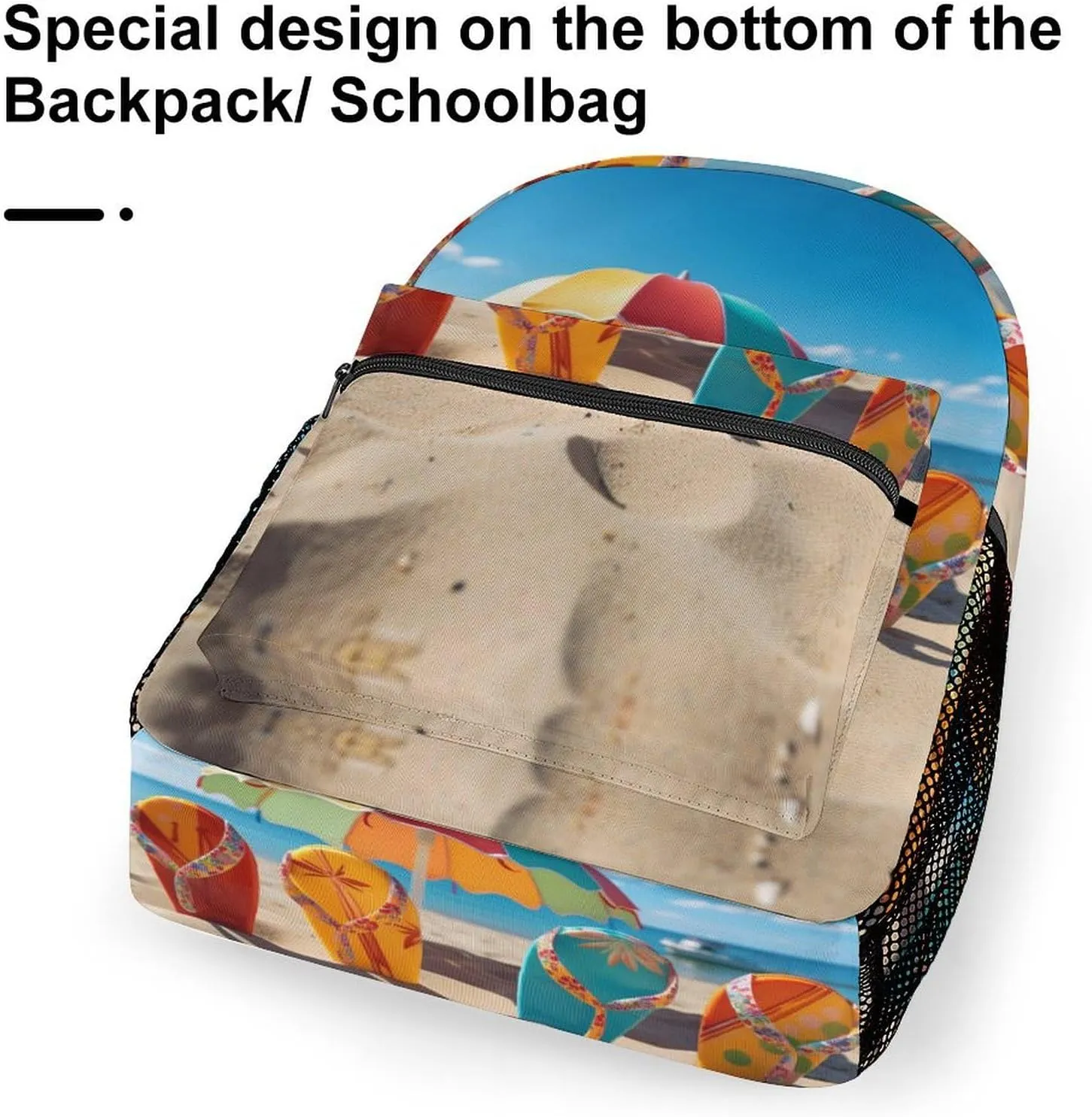 Backpacks Colorful Flip Flops Beach Ball Travel Bag Laptop Backpack Casual Daypack for Weekender Business Hiking