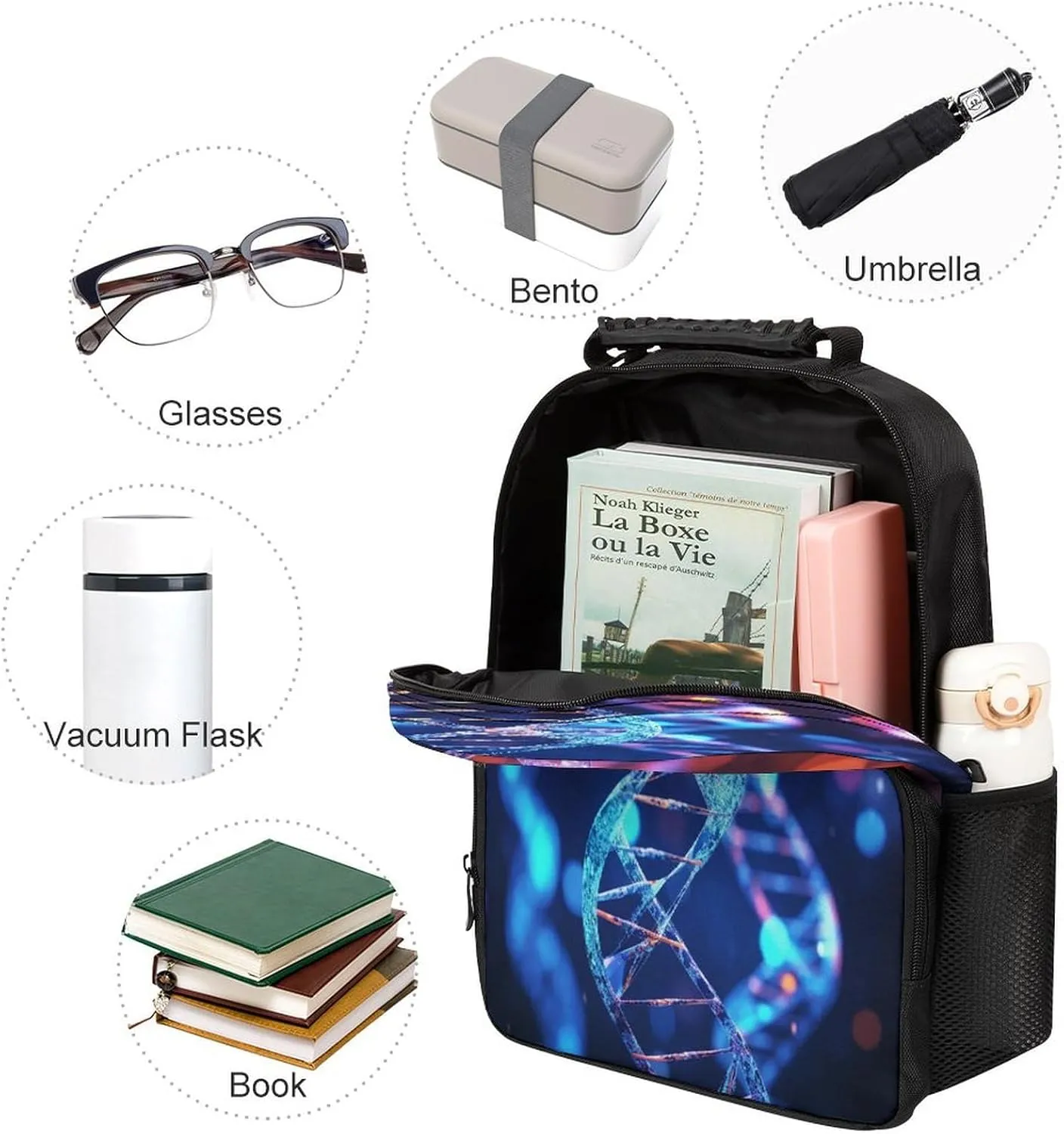 Backpacks DNA Genetic Helix Travel Bag Business Work Laptop Backpack