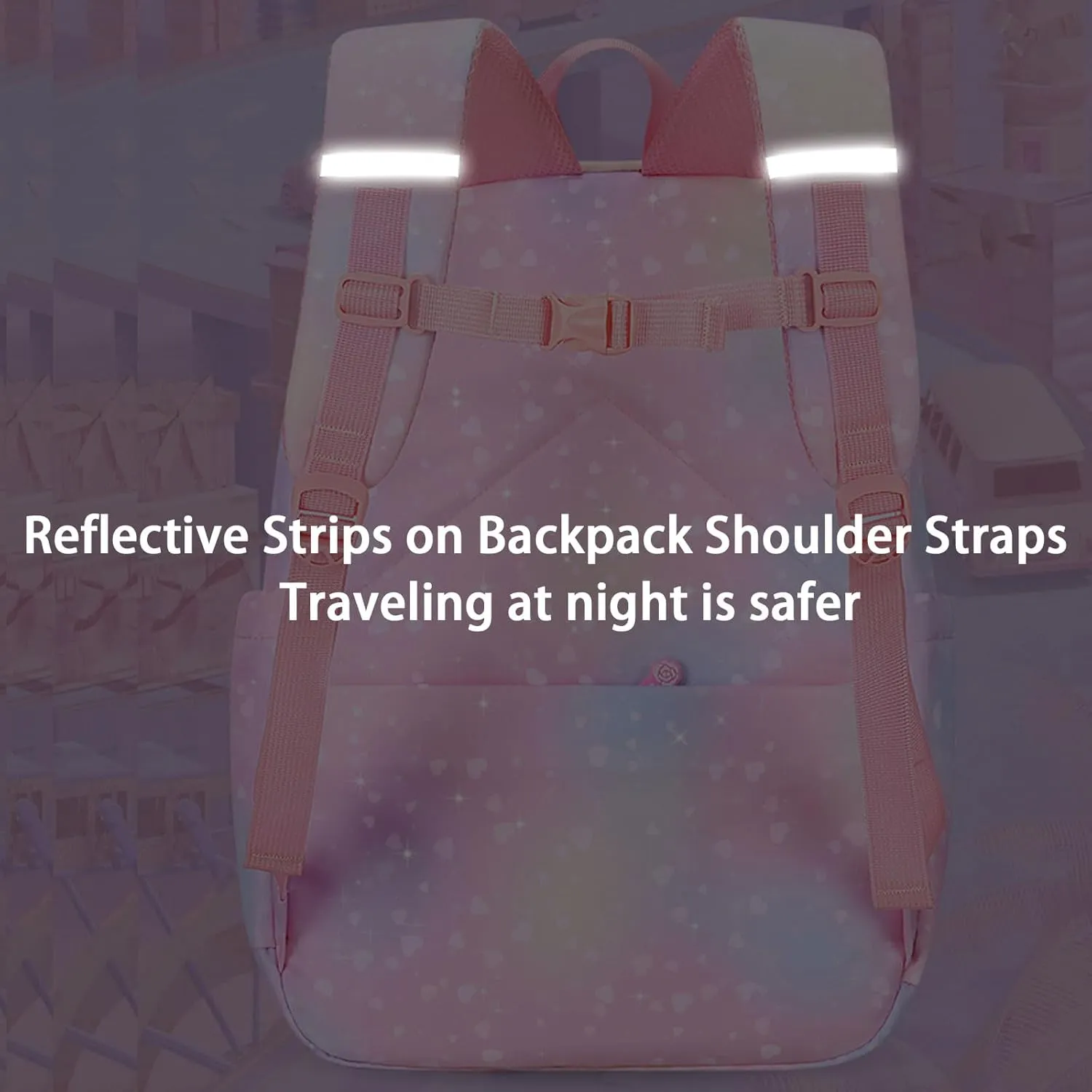Backpacks for Girls Refrigerator Door Bookbags for Teens Girls Backpack for School Water-Resistant Primary School Daypack Elementary Students(Pink)