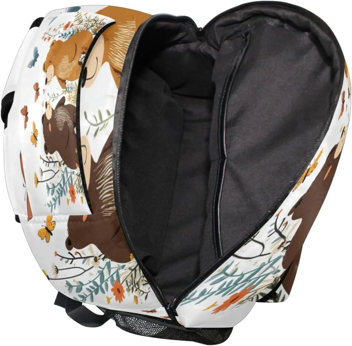 Backpacks for Teenager Fashion Laptop Bookbag with Chest Strap Gift Men & Women Chic Bears White