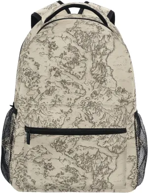 Backpacks for Women Men Fashion Sports Backpack with Chest Strap Gift Men & Women Game Map