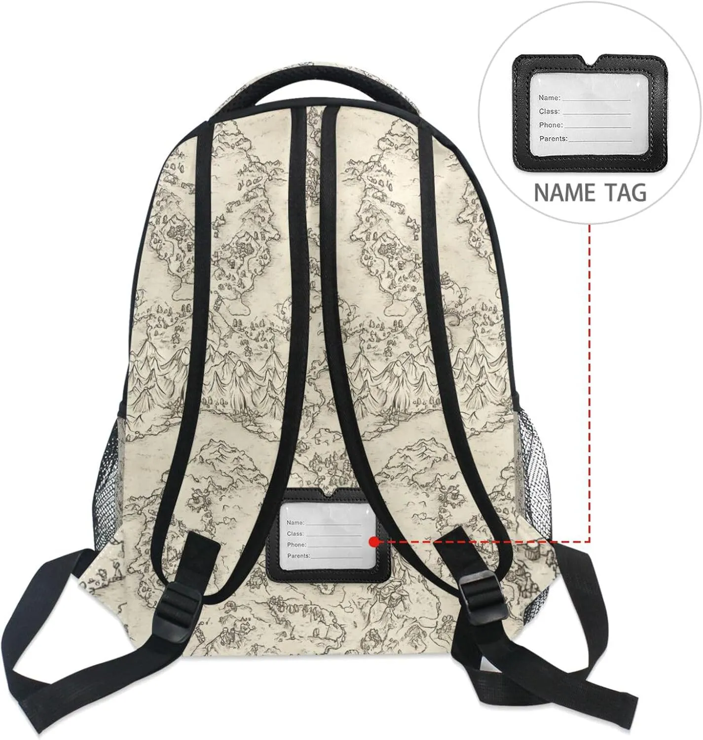Backpacks for Women Men Fashion Sports Backpack with Chest Strap Gift Men & Women Game Map