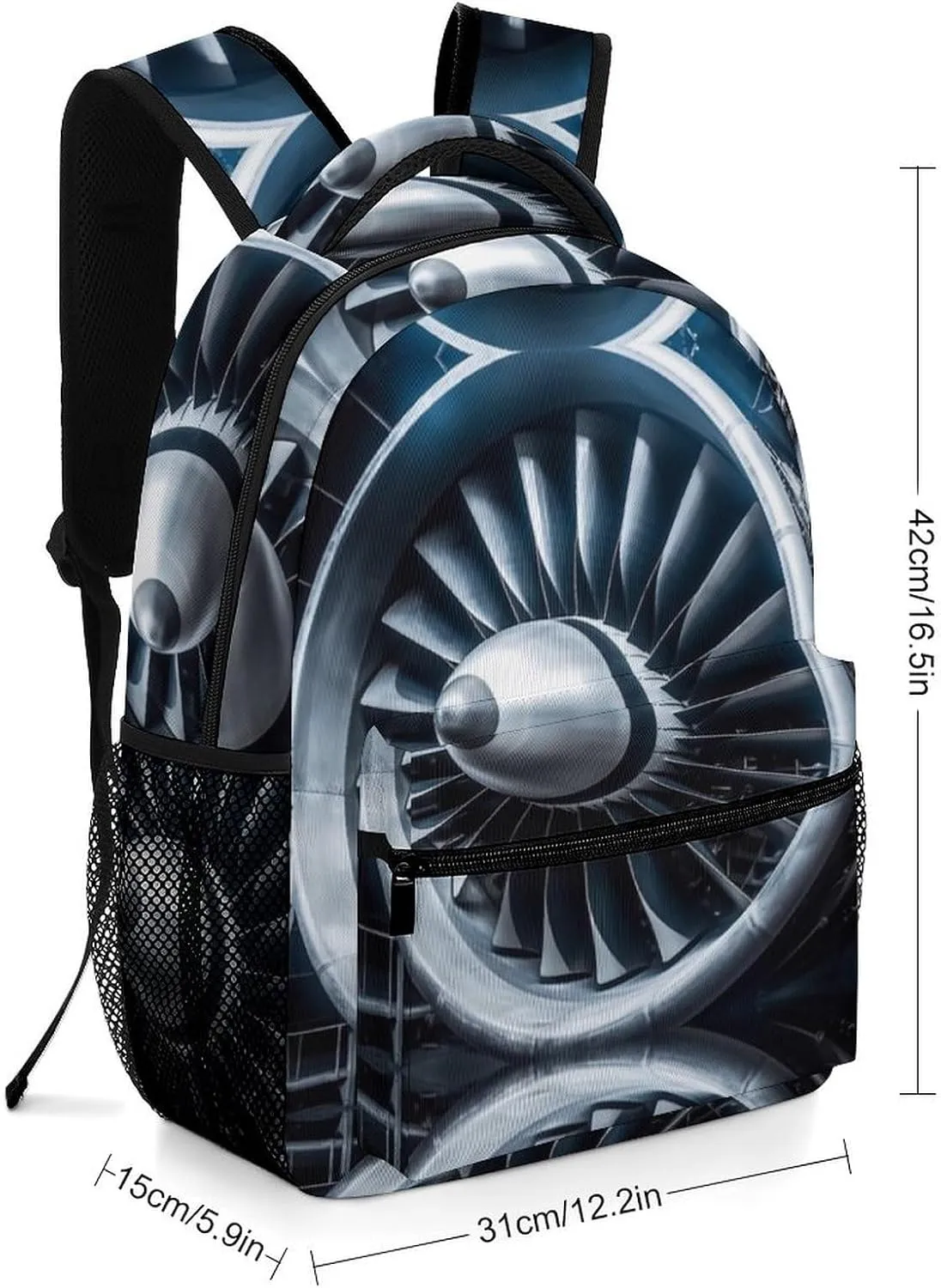 Backpacks Jet Engine Travel Bag Laptop Backpack Casual Daypack for Weekender Business Hiking