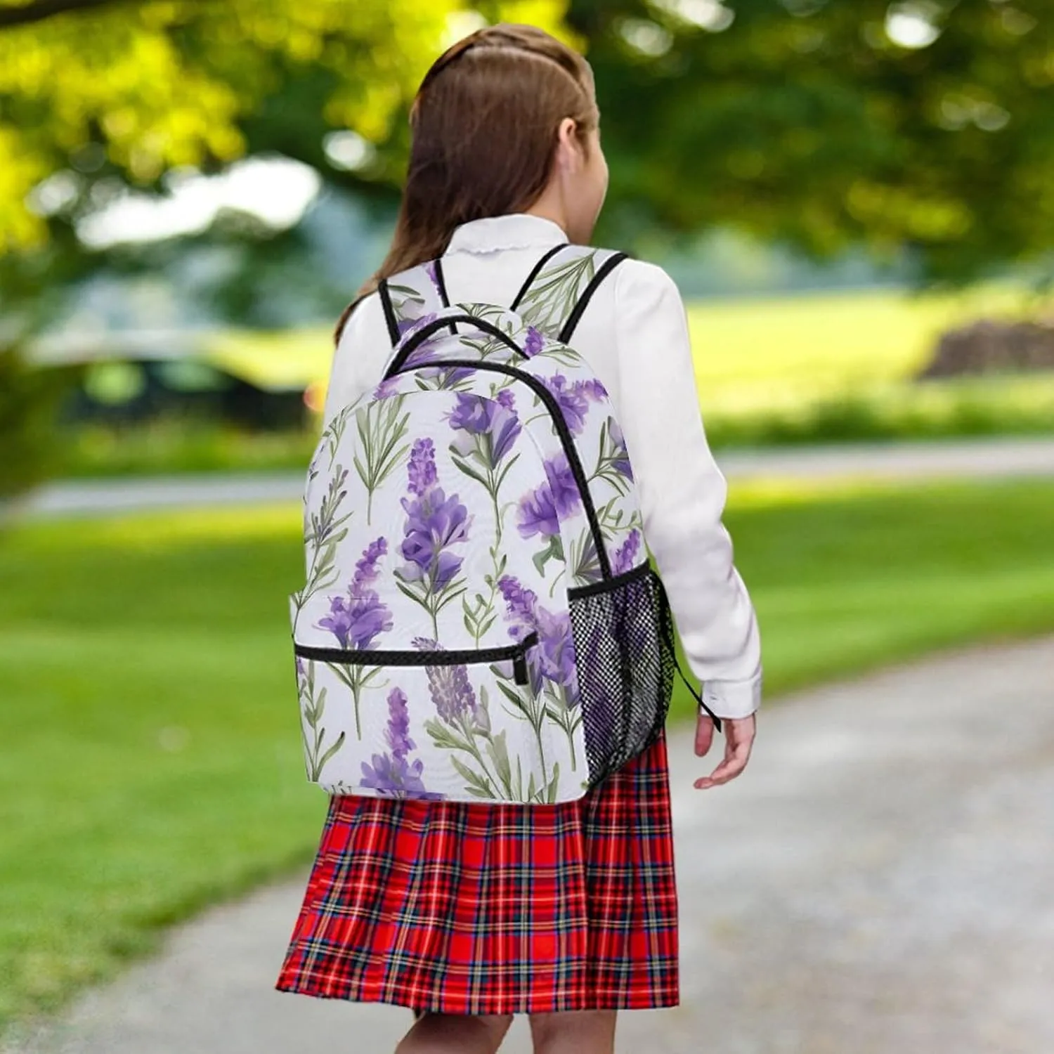 Backpacks Lavender Flowers Travel Bag Laptop Backpack Casual Daypack for Weekender Business Hiking